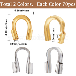 140шт. 2-х цветные наборы защитных приспособлений и протекторов из железной и латунной проволоки&nbsp;FIND-CN0001-59