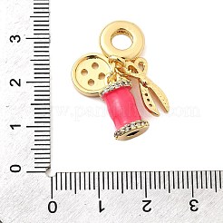 Латунь микропаве прозрачный кубический цирконий европейские подвески с подвесками&nbsp;X-KK-F904-08G