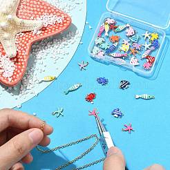 40 шт. 4 стиля эмалевых подвесок из нержавеющей стали 304&nbsp;STAS-CJ0003-27