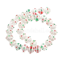 Стеклянные бусины с эмалевыми нитями&nbsp;GLAA-M047-01C