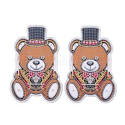 5d bricolage ours motif animal diamant peinture crayon porte-gobelet ornements kits&nbsp;DIY-C020-06