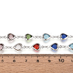 Латунные цепочки с сердечками ручной работы CHC-N024-03P