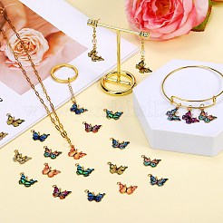 45шт 9 цвета легкие золотые подвески с эмалью&nbsp;ENAM-SZ0004-07