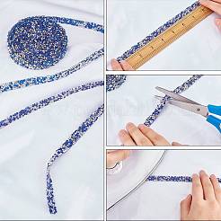 Rhinestone con purpurina de 3 yarda (adhesivo termofusible en la parte posterior)&nbsp;DIY-WH0176-53B-01