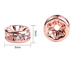 Rondelle латунь горный хрусталь Spacer бисер&nbsp;RB-PH0001-05RG-NF