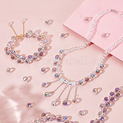 2 прядь гальванизированных стеклянных бусин пряди&nbsp;GLAA-GA0002-38A