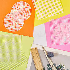 30 шт. 2 стиля самодельных плоских круглых и квадратных форм из пластикового холста&nbsp;DIY-CP0012-40