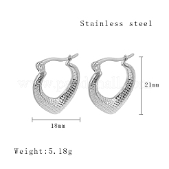 Pendientes de aro de acero inoxidable 304 antideslustre para mujer&nbsp;YI9341-2