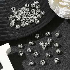 Тибетский стиль цветка сплава разделительные бусины&nbsp;TIBEB-O004-74