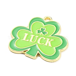 Подвески из сплава с эмалью ко дню святого патрика&nbsp;ENAM-P251-B01-LG