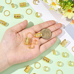 200 шт. 5 стиля железные дреды бусины украшение для волос&nbsp;OHAR-SC0001-13