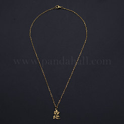 201 colliers pendentifs en acier inoxydable&nbsp;NJEW-S105-JN554-40-2