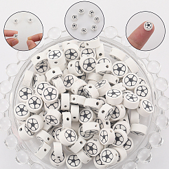 5 нить бусин ручной работы из полимерной глины CLAY-SC0002-44