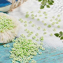 10 нить плоских круглых бусин из полимерной глины ручной работы&nbsp;CLAY-PH0001-44L