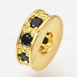 Латунные микро проложить кубического циркония бусы ZIRC-Q013-138G