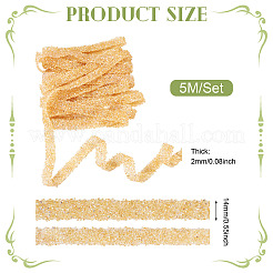 5 m Glitzer-Hotfix-Strass aus Kunstharz.&nbsp;DIY-TA0011-25A