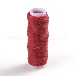 ポリエステルワックスコード  ジュエリー作りのための  レッド  0.8mm  約30m /ロール&nbsp;YC-WH0007-03B-12