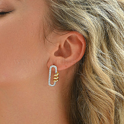 Латунная скрепка со спиральными серьгами-гвоздиками&nbsp;AR7288