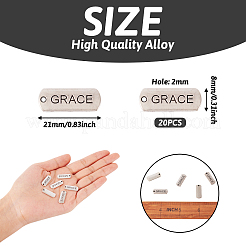 20шт прямоугольные подвески из сплава в тибетском стиле TIBEP-TAG0001-01