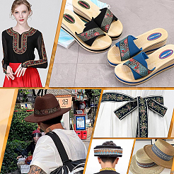 Винтажная жаккардовая лента из полиэстера OCOR-WH0101-42C