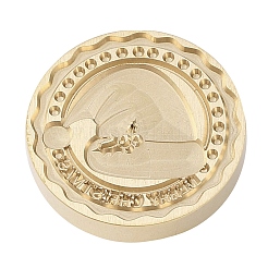 Рождественская серия сургучная печать латунная головка штампа AJEW-M037-01G-27