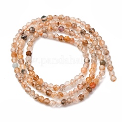 Нити бусин из натурального рутилированного кварца G-D314-A01-2mm