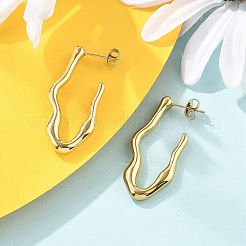 Серьги-гвоздики из нержавеющей стали 304 EJEW-M072-05G