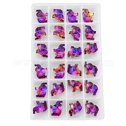 96шт гальванические стеклянные бусины нити EGLA-T008-027B