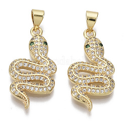 Латунные микро проложить кубического циркония подвески ZIRC-S067-037-NF