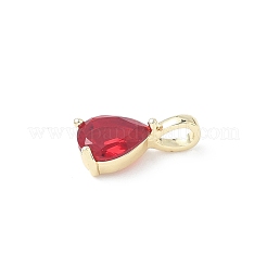 Pendentifs en laiton avec pierre de naissance&nbsp;KK-D372-02P-07