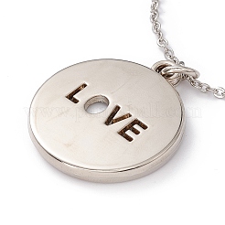 Сублимация пустой алюминиевый кулон ожерелье&nbsp;LS-NJEW-E020-01P-01