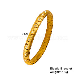 Stretch-Armreifen aus Edelstahl 304 und klaren Zirkonia für Damen&nbsp;WG7DF35-01