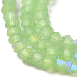 Abalorios de vidrio imitación de jade electroplate hebras&nbsp;EGLA-A039-J2mm-L01