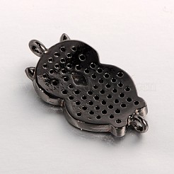 Латунь микро проложить кубические циркониевые птицы соединения ZIRC-J005-07B