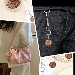 Деревянные плоские круглые подвесные брелки с гравировкой FIND-WH0150-17