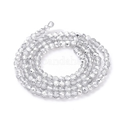 Прозрачные стеклянные бусины гальваническим пряди&nbsp;GLAA-H021-01B-HP06