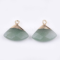 Гальванические подвески из зеленого авантюрина&nbsp;G-T112-04E