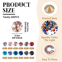Torna a punta cabochon strass vetro&nbsp;RGLA-YS0001-04A