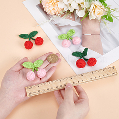 10шт 2 стиля полиэстер крючком вишня&nbsp;DIY-WR0004-92
