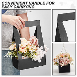 Прозрачные прямоугольные бумажные пакеты для упаковки букетов AJEW-WH0473-80D