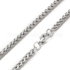 Collier en alliage crucifix croix pandant avec chaînes de blé&nbsp;NJEW-K245-002P
