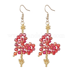 Болтающие серьги из стекла&nbsp;EJEW-MZ00688-03