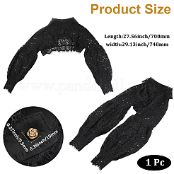 Съемные свадебные кружевные шали из полиэстера AJEW-WH20020-200B