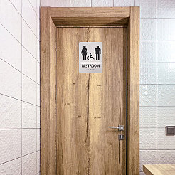 3 Stück 3 Arten rechteckige Toilettenschildaufkleber aus Aluminium&nbsp;DIY-CA0007-92