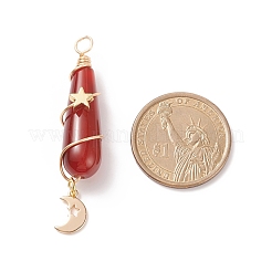 Большие подвески из окрашенного натурального сердолика PALLOY-JF01866-03