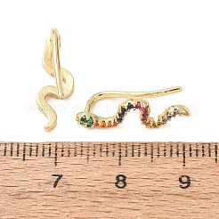 Latón micro pavimenta circonio cúbico aretes&nbsp;KK-CBAA351-16G-02
