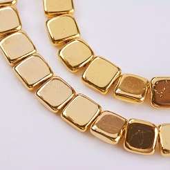 Гальванизировать немагнитных синтетический гематит бисер пряди G-K250-02E-G