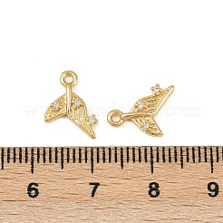 Breloques en laiton micro pavé de zircones cubiques sur le thème de l'océan&nbsp;KK-F902-08L-G
