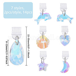 14 шт. 7 стиля пластиковых мобильных пылезащитных заглушек&nbsp;HJEW-FH00181