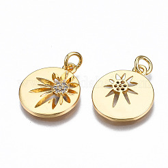 Pendentifs en laiton zircon cubique transparent&nbsp;KK-Q277-035-NF